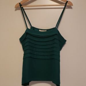 Vintage 100% Silk jade green Moments Intimes top